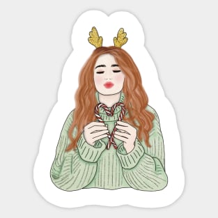 Christmas girl Sticker